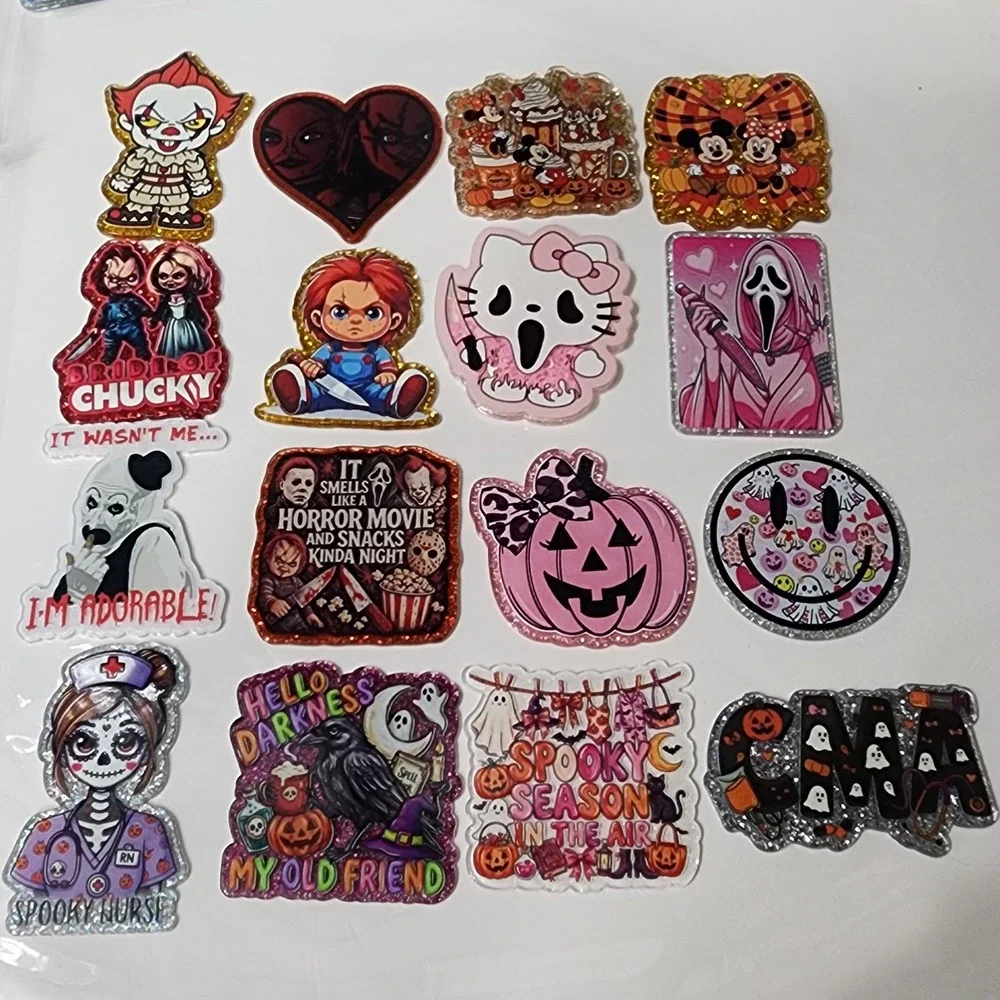 New Inventory Flats Flatback Crafts Badge Keychain for Review Purposes